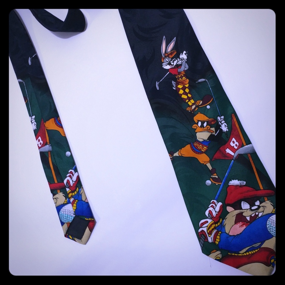 Looney Tunes Mania Bugs Bunny Taz Daffy Vtg.Tie